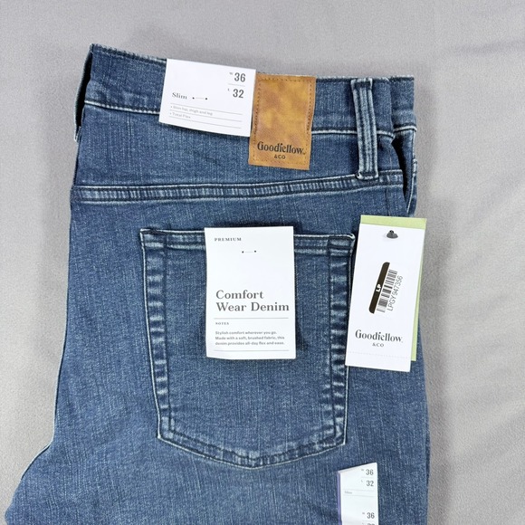 Goodfellow & Co Other - Goodfellow Mens 36x32 Blue Cotton Blend Slim Fit Total Flex Comfort Denim Jeans